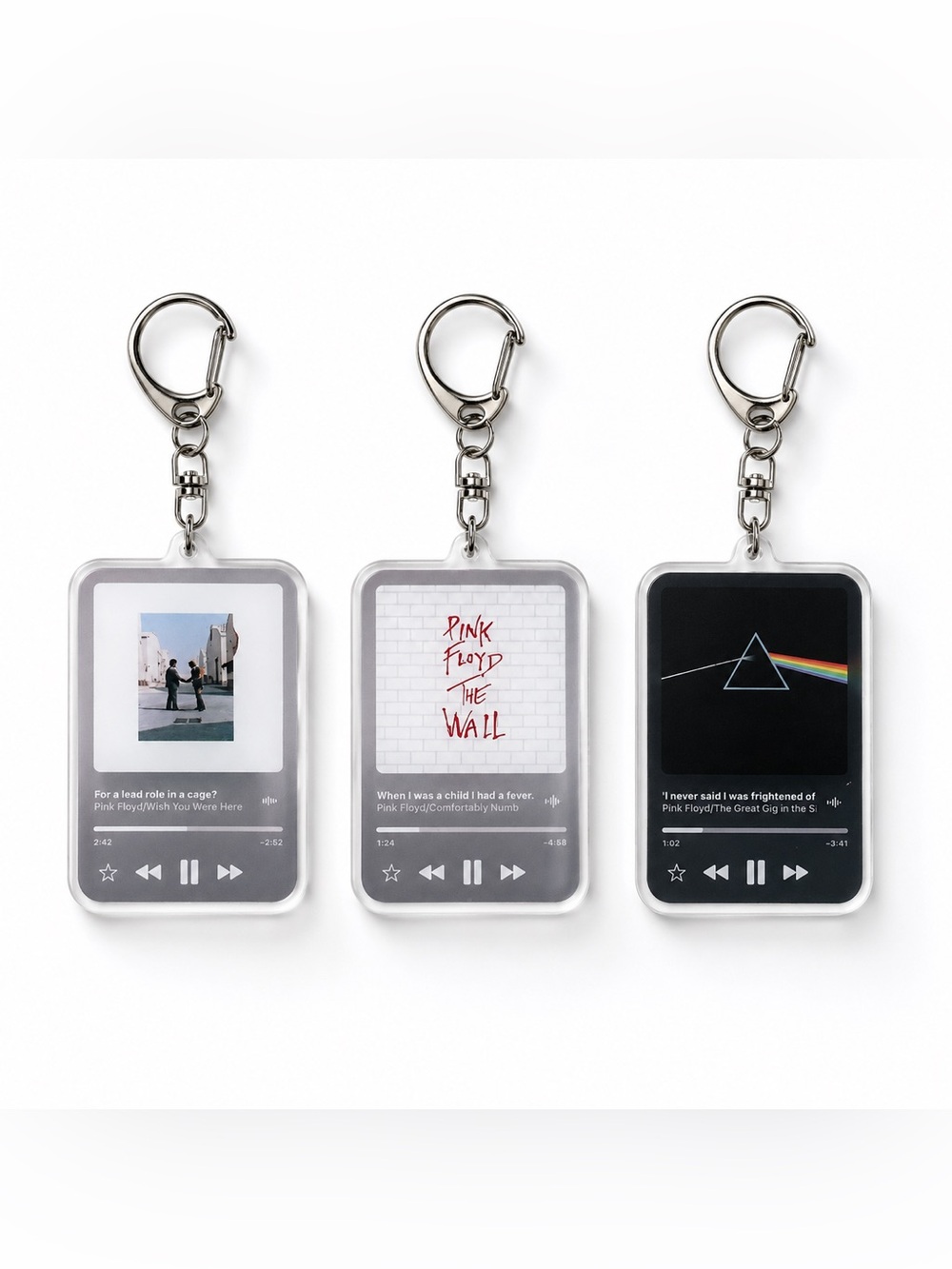 Pink Floyd Album Art Keychain - Multi-Color